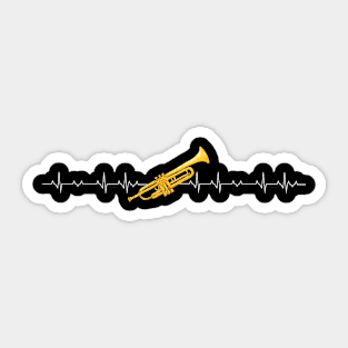 Trumpet heartbeat Sticker